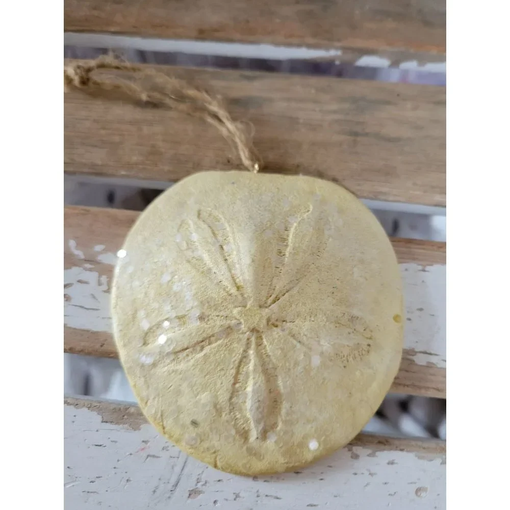 Sand‎ dollar ocean ornament Xmas holiday home tree decor vintage